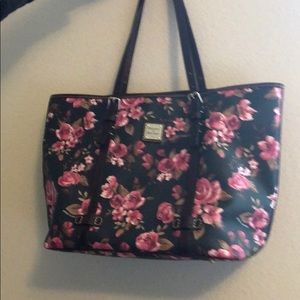Dooney and Bourke black  floral bag